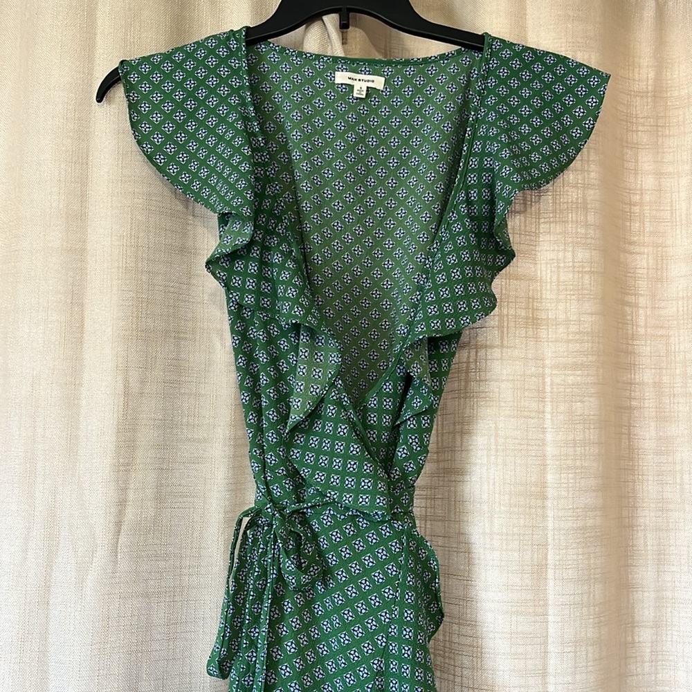 Max Studio Ruffle Wrap  Dress - Picture 2 of 4